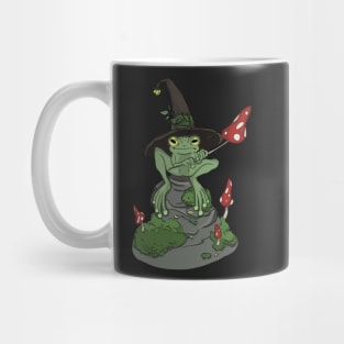 Cute Frog Mushroom Wizard Hat - Kawaii Cottagecore Aesthetic Mug